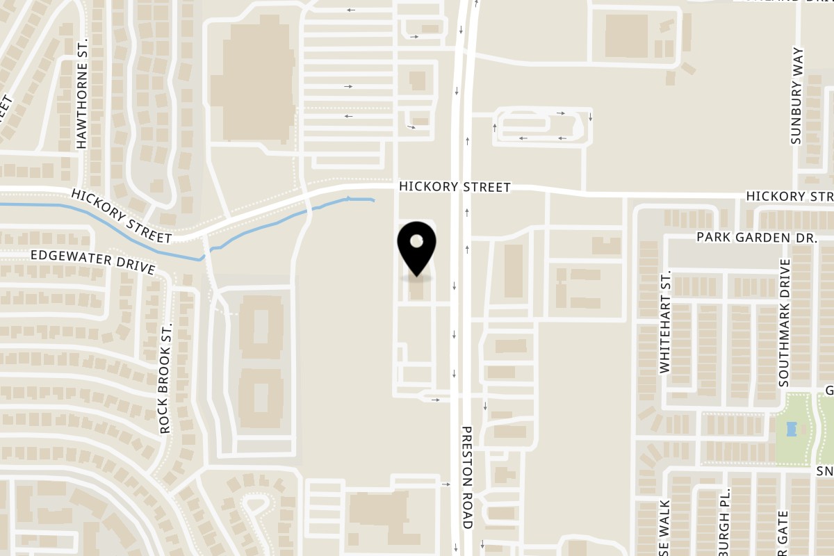 Map showing the location of New York Pizza and Pints Frisco on 8049 Preston Rd #300 in Frisco